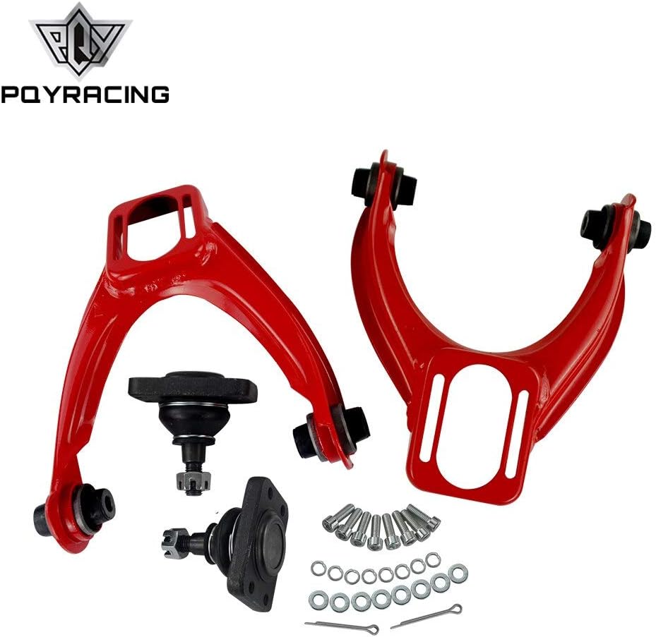 Adjustable (L&R) Front Upper Control Arm Camber Kit For HONDA CIVIC EK 96-00 PQY9871 (Red)