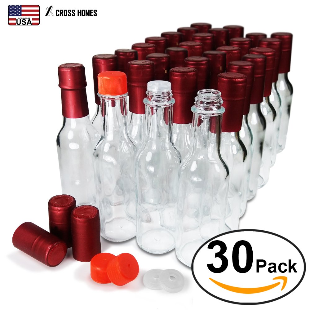 Red 30 Sets Leak Proof Screw Cap Snap On Orifice Reducer Dripper Insert Hot Sauce Woozy Bottles