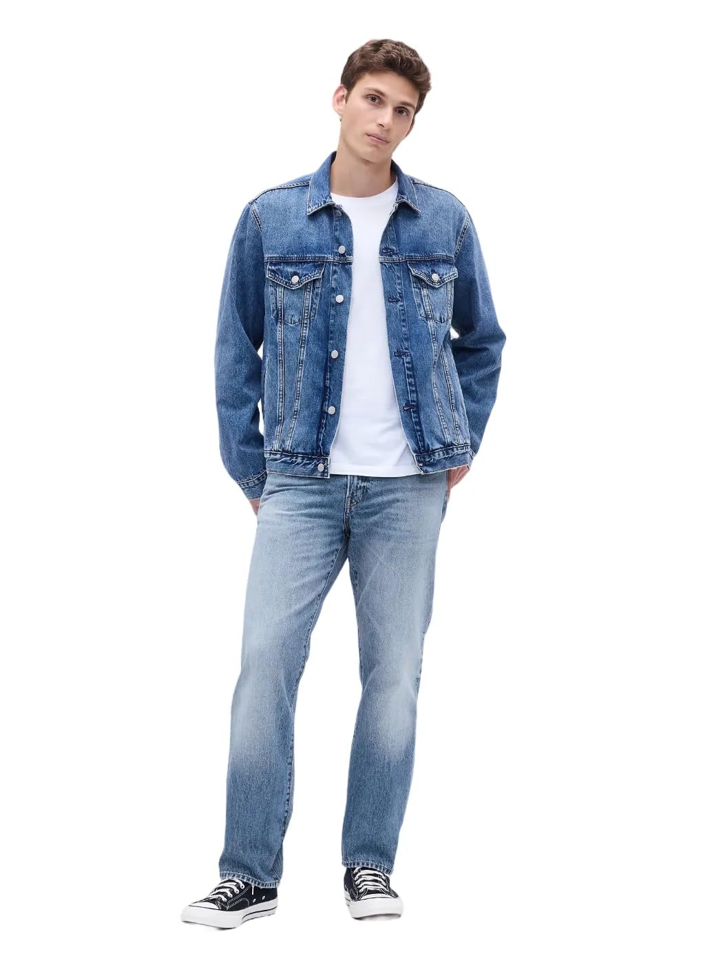 GAP Mens Relaxed Straight Fit Denim Jean Light Wash 32×34