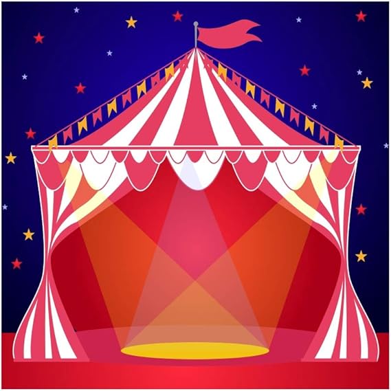 YongFoto 2 x 2 m Vinilo fotografía telón de Fondo de Circo temático