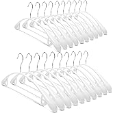 Nature Smile Non Slip PVC Coating Sweater Hangers,Dress Suit Coat Hangers,Wide Shoulder Bump Free Golf T Shirts Clothes Hangers (White Color 20 Pack)
