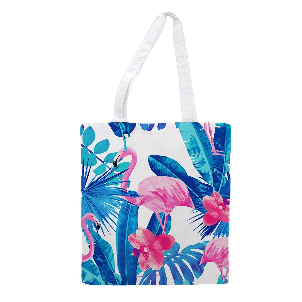 Nacnic Tote bag GEO fabric of flamingoes. multipurpose shoulder strap