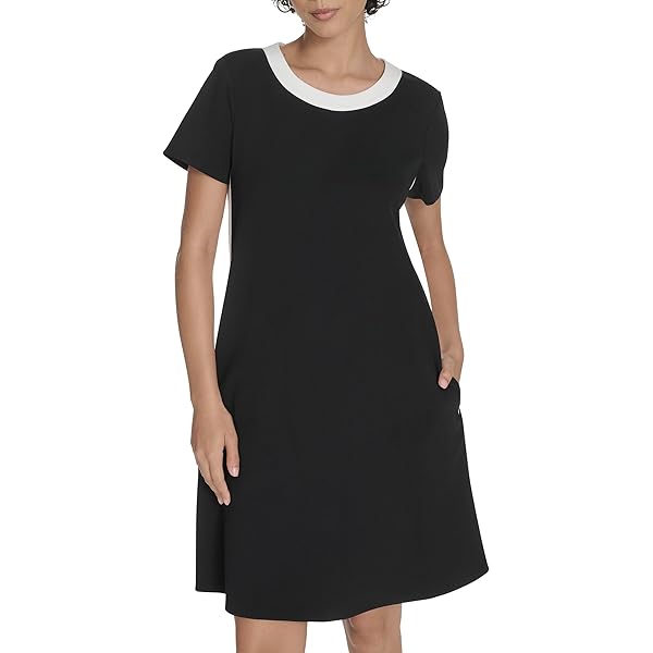 tommy hilfiger t-shirt short sleeve cotton summer dresses for women Tommy Hilfiger Womens T-Shirt Dress Short Sleeve Cotton Summer Dresses for Women, Sky Captain, X-Small at Amazon Women's Clothing store