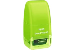 PLUS(プラス) Guard Your ID Identity Protection Stamp Roller, Green, IS-520CM