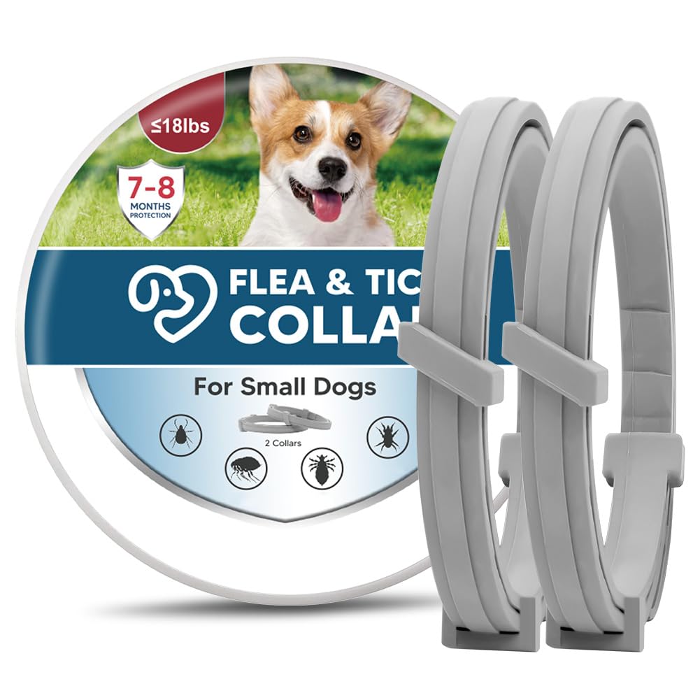 Photo 1 of NJKPUYT Small Dog Flea Collar, Tick Collar for Puppy Dogs, Flea Collars for Small Dogs Under 18 lbs, 8 Months Protection-2P