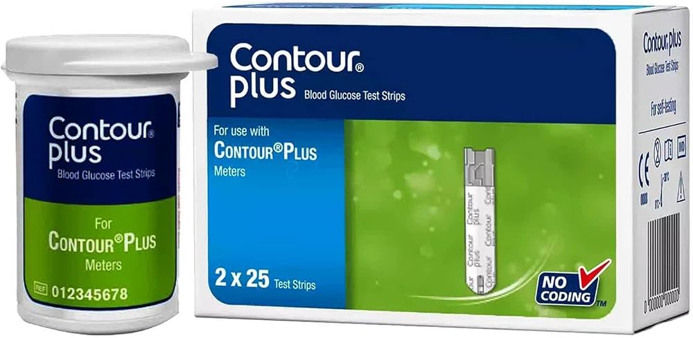 DOCLOGE Contour Plus Strips 50 Count for Contour Plus Meters