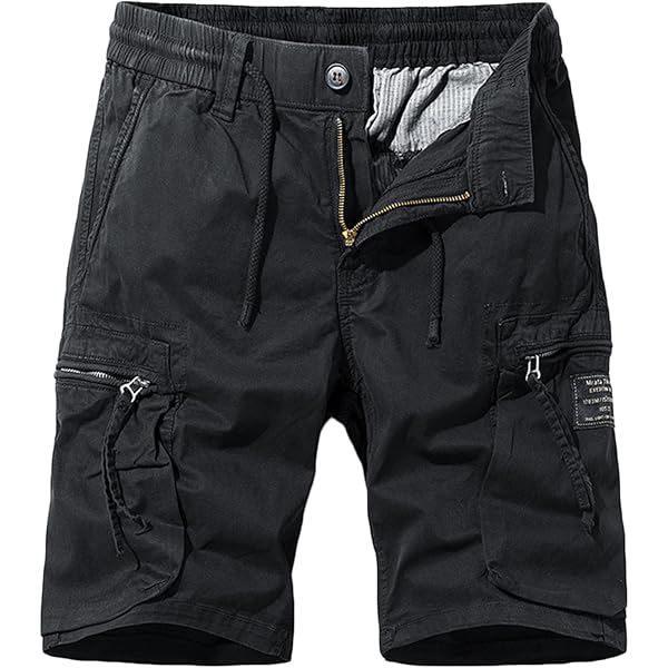 Mylldey Men's Cargo Shorts 3/4 Relaxed Fit Mens Running