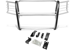 DNA Motoring GRILL-G-073-SS Front Bumper Headlight/Grille Brush Guard Compatible with 14-18 Silverado 1500