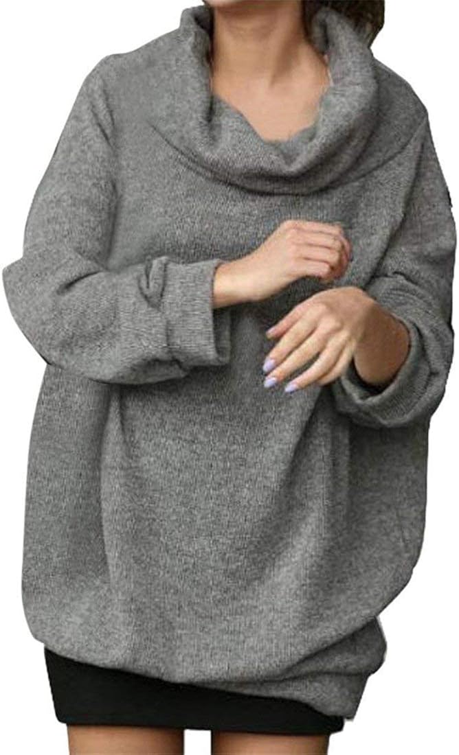Damen Strickpullover Langarm Oversize - Feinstrick Lässig Für Leggings