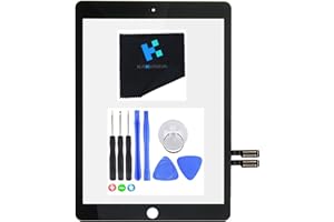 Kakusiga Compatible with iPad 6th Generation iPad 2018 A1893 A1954 Touch Screen Glass Digitizer Replacement, Adhesive Tape,Repair Tools kit,Without Home Button (Black)