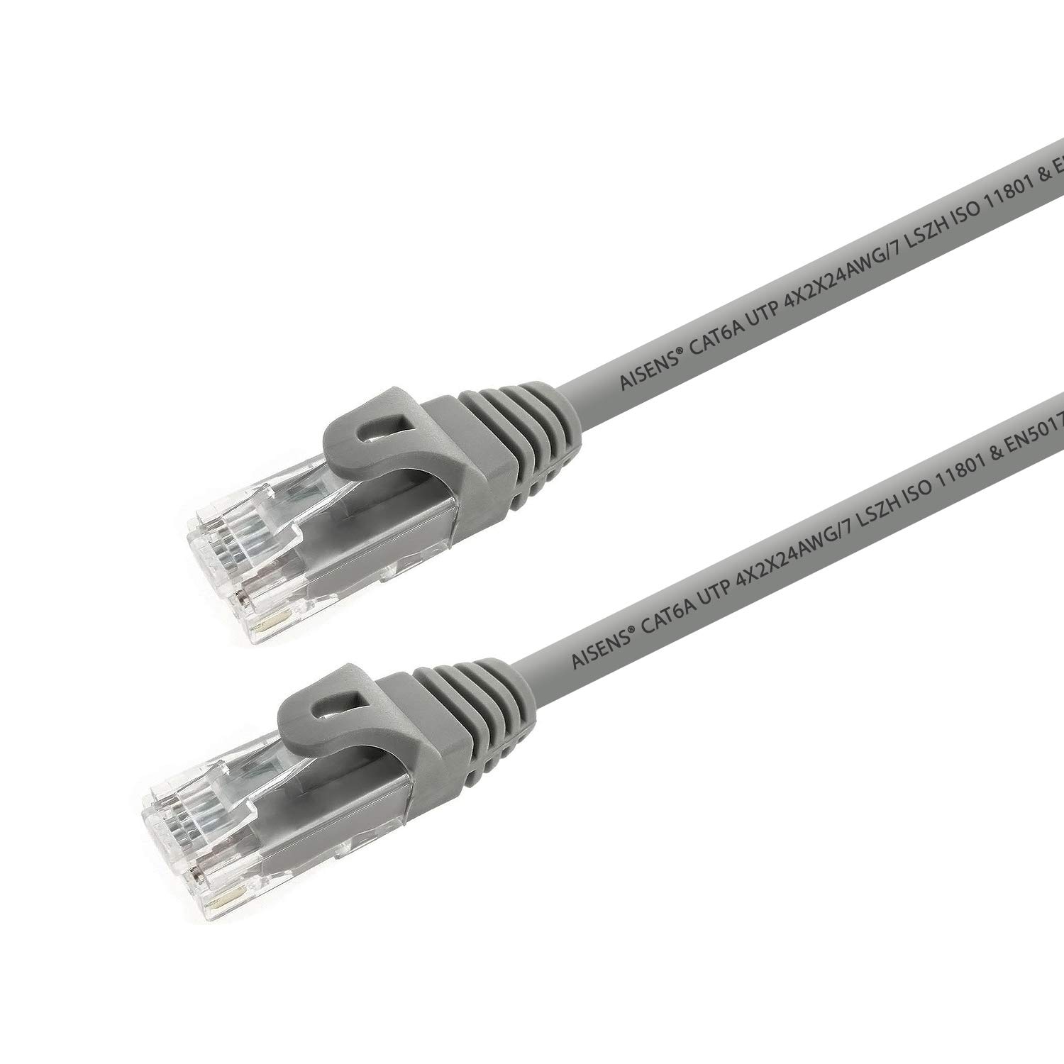 AISENS A145-0325 RJ45 LSZH Cat.6a 500 MHz UTP AWG24 Network Cable, Grey, 0.5 m