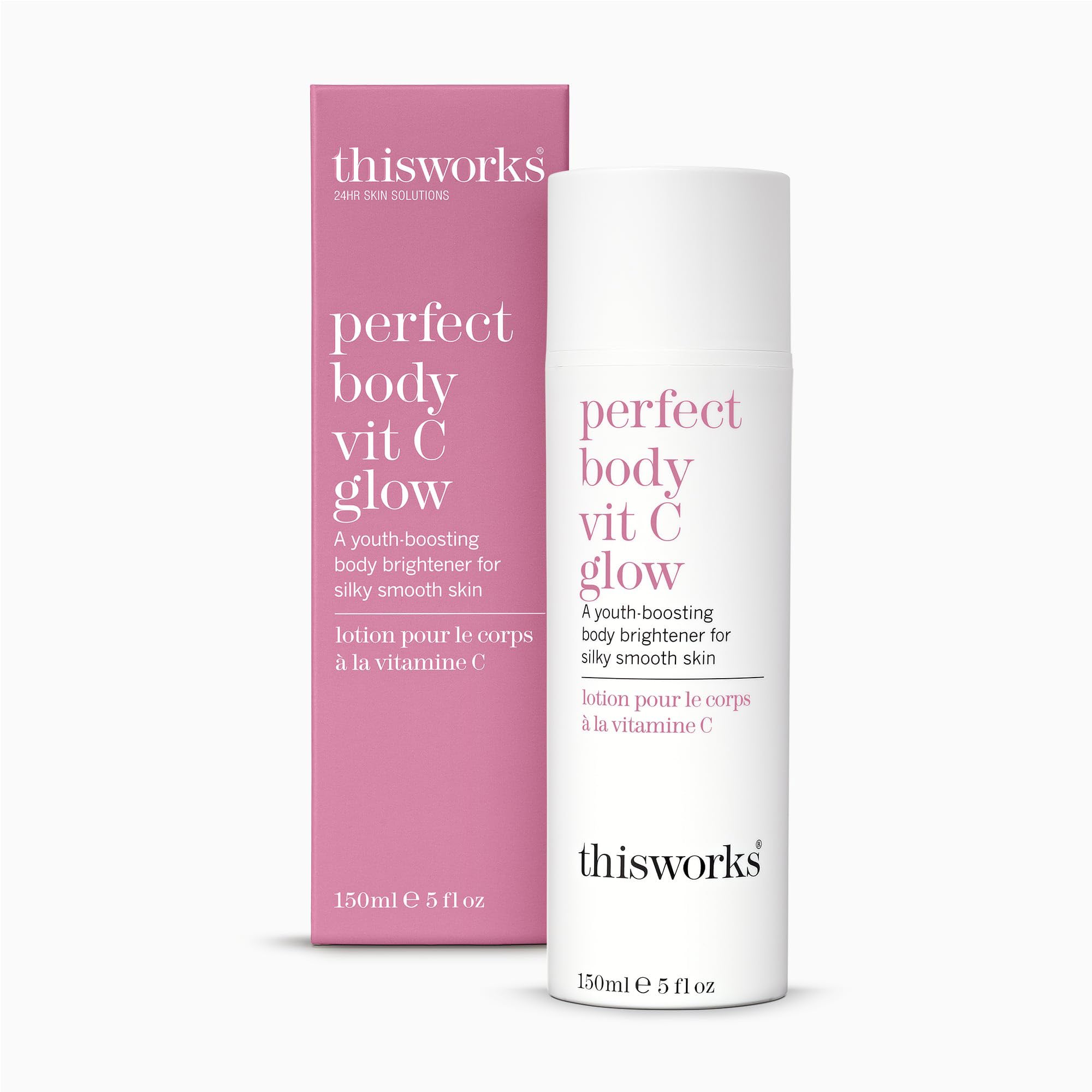 This Works Perfect Body Vit C Glow, 150ml - Antioxidant Enriched Body Lotion with Vitamin C and Hyaluronic Acid - Smoothing and Brightening Serum for Youthful Looking Skin