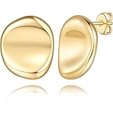 VSK Gold Studs Earrings for Women 14K Gold Earrings for Women Trendy Stud Earring for Womens Stud Wave Texture and Gentle Shine Womens Earring Studs
