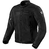 REV'IT! Men's Eclipse 2 Mesh Motorcycle Jacket (Black - Medium)