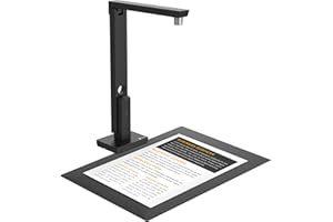 CZUR Lens800 Pro Portable Document Scanner, 8MP Document Camera, Capture Size A4, 1s/Page Fast Scan Speeds, Easy-to-Use, USB Powered Travel Scanner, for Mac&Windows