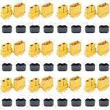 12 Pair XT60H (XT60 Upgrade) Male Female Bullet Connectors Power Plugs with Sheath for Lipo Battery RC Planes Cars