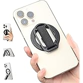 SUPERONE for MagSafe Phone Grip, Magnetic Phone Ring Holder, Magnetic Phone Grip with MagSafe Strap, Adjustable Finger Ring Grip Kickstand for iPhone 17 16 15 14 13 12 Series Mag Safe Accessories