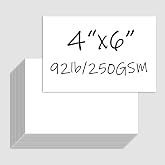 100 Pack 4x6 White Cardstock Paper, 92lb/250GSM Thick Index Card | Heavyweight Blank Card for Printer, Postcards, Wedding Invitation, Thankyou Cards