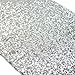 TRLYC 12 x 120 Inch Sparkly Silver Sequin Table Runner, Silver