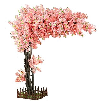 11 Feet Tall Grand Arch Fake Wisteria Tree White