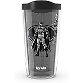 Tervis DC Comics - Batman - Dark Knight Made in USA Double Walled Insulated Tumbler Travel Cup Keeps Drinks Cold & Hot, 16oz, Classic