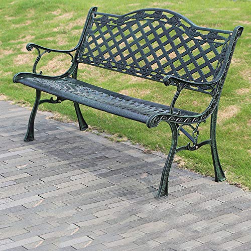household products Gartenbank Metallbank im Freien, 3-Sitzer Sitz im Freien Terrassenmöbel Sitz, Park Terrasse Ruhebank… – Bild 5