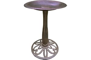 Oakland Living Upland Bird Bath, Antique Bronze 19W x 19D x 28.4H in.
