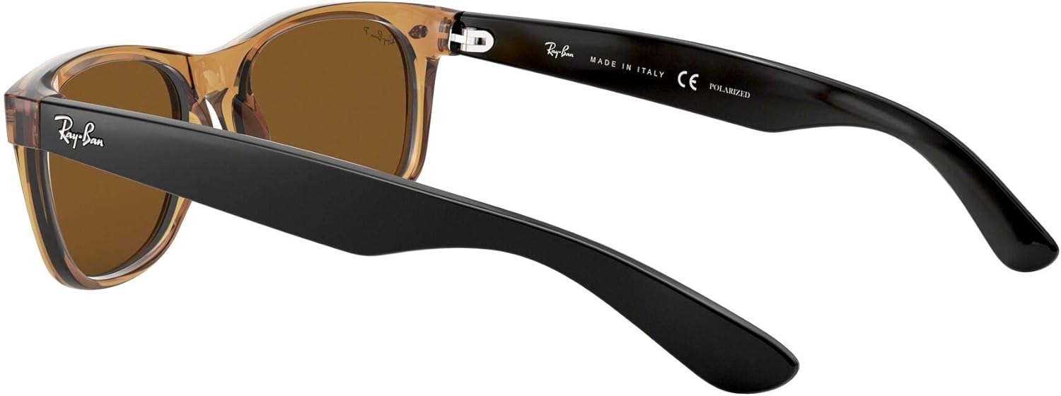 Ray-Ban RB2132 New Wayfarer Sunglasses, Honey/Polarized Crystal Brown, 55 mm: Shoes