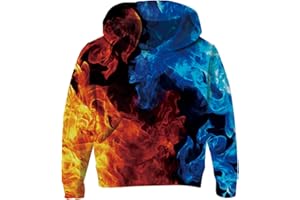 UNICOMIDEA Hoodies for Kids 3D Plush Inside Sweatshirts 7-15 Years Boys Girls Pullover with Pocket