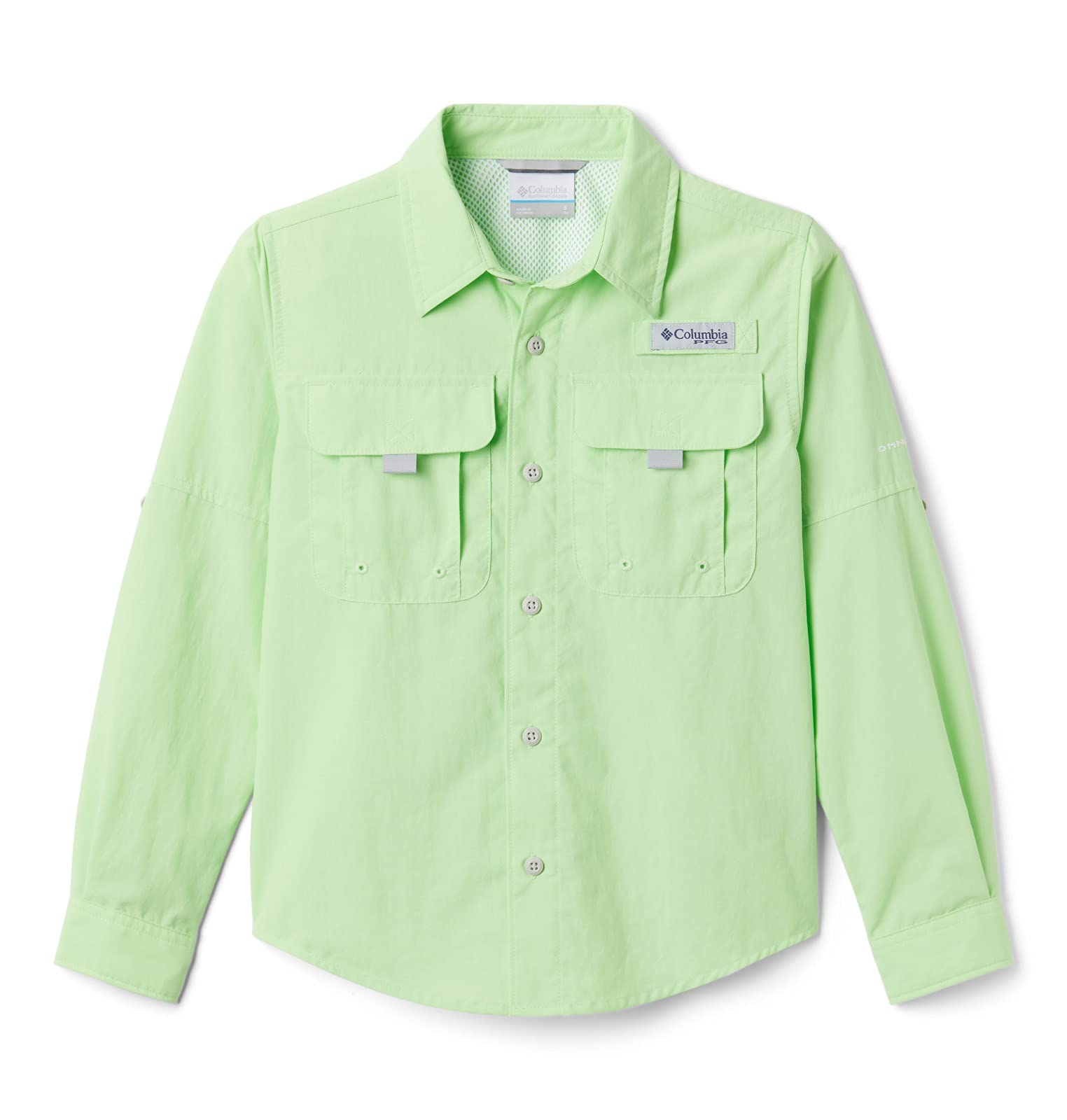 Columbia Boy's Bahama Long Sleeve Shirt, Lime