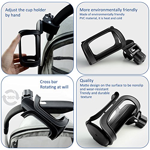 per Baby Stroller Cup Holder Feeding Bottle Fixed Mount Universal for Baby Carriage Strollers Children Tricycles Toddlers Bikes (2pack) - Thumbnail 5