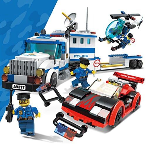 MakeFunToys(TM) Building Block CITY POLICE Series TRACKING THE BANDITS 422+pcs