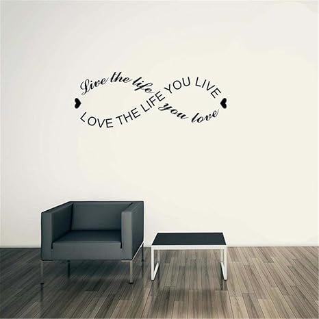 Vinyl Wall Decals Zitate Spruche Worte Kunst Dekor Schriftzug Vinyl Wall Art Love The Life You Live Live The Life You Love Herz Arten Infinity Symbol 12 8 H Amazon De Baumarkt