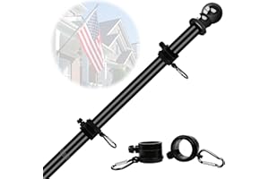 NQ 5FT Flag Pole for Outside House, Stainless Steel Flag Pole for Outdoor, House Flag Pole for Porch,Yard (Only Pole, Without Holder)