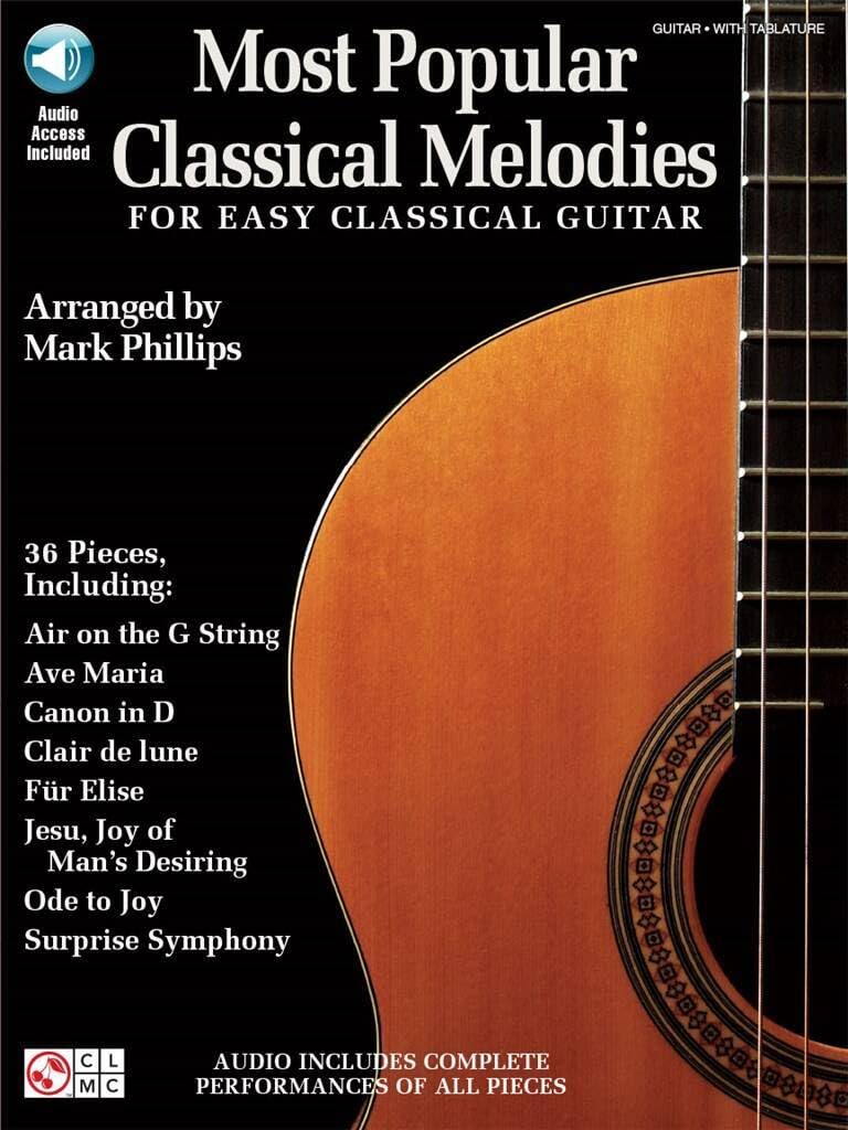 Most Popular Classical Melodies for Easy Classical Guitar [With CD (Audio)]