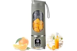 Digital Display Juicer, Yulyoie Multifunctional Portable Juicer Cup Leak Proof Design for Smoothies Liquid Diet, Shakes, Best