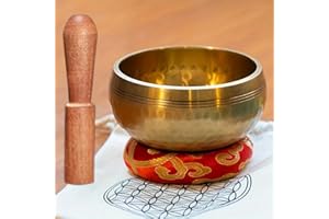 Tibetan Singing Bowl Set 3PC 3.15 Inch Meditation Sound Bowl Copper Handcrafted Yoga Mindfulness Chakra Sound Healing Kit wit
