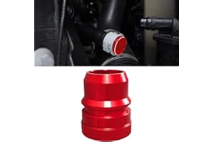 BILLFARO Red Blow Off Valve Mod,Billet Car UPR Vent to Atmosphere Mod Plug Fuel System Parts for F150 Ecoboost/Raptor Expedition Engines 2.7 3.5L 2013-2023