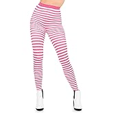 Sugar Sunday Nylon Striped Tights for Women Opaque Stripe Pantyhose Halloween Cosplay Hose