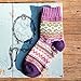NXET Pack of 5 Womens Vintage Style Thick Wool Warm Winter Crew Socks Chrismas Socks