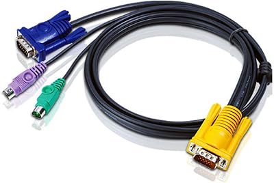 ATEN PS2 KVM Cable SPHD-15 Male to VGA PS2 20 Feet 2L5206P