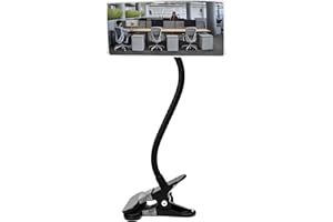 Angksorm Adjustable Clip-On Wide Angle Security Mirror, Rear View Privacy for Office Desks & Cubicles - 6.7"x3" 1PCS