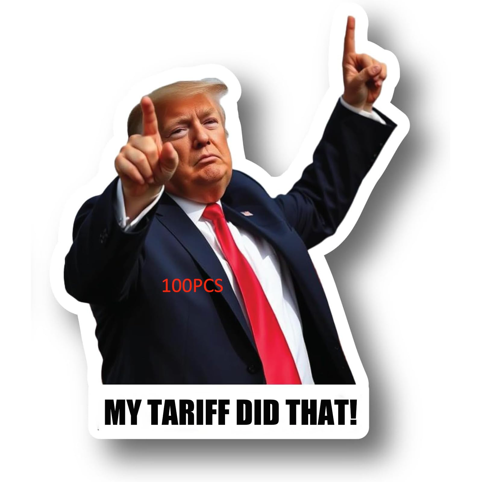 Photo 1 of 100pcs Trump I Did That My Tariff Did That Stickers Gas Pump Stickers Decal, Donald Trump Merchandise, Anti-Trump Stickers