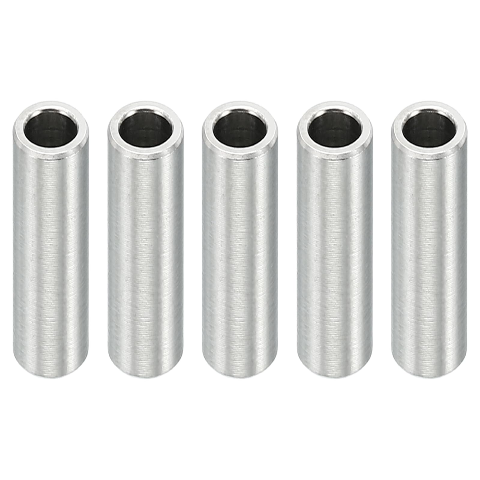 PATIKIL M4 Stainless Steel Spacers, 5 Pcs Metal Spacer Stainless Steel 4.1mm ID x 6mm OD X20mm L Stainless Steel Spacers Screw Standoff Round for 5/32inch or M4 Screw Bolts