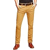 Match Mens Regular-Fit Casual Flat Front Chino Pants