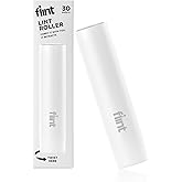 Flint Classic White Retractable Mini Lint Roller with 30 Extra Sticky Sheets, Small and Portable Lint Roller, Ideal Pet Hair Remover, Travel Lint Rollers for pet Hair Extra Sticky