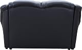 Sofas and More 3 2 Seater Sofa Set Faux Leather Black High Back Living Room view 5