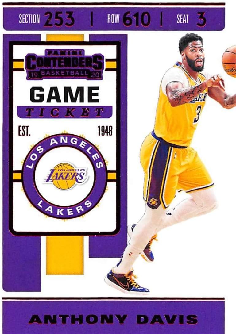 Amazon Com 2019 20 Panini Contenders Game Ticket Red 7 Anthony Davis Los Angeles Lakers Nba Basketball Trading Card Collectibles Fine Art
