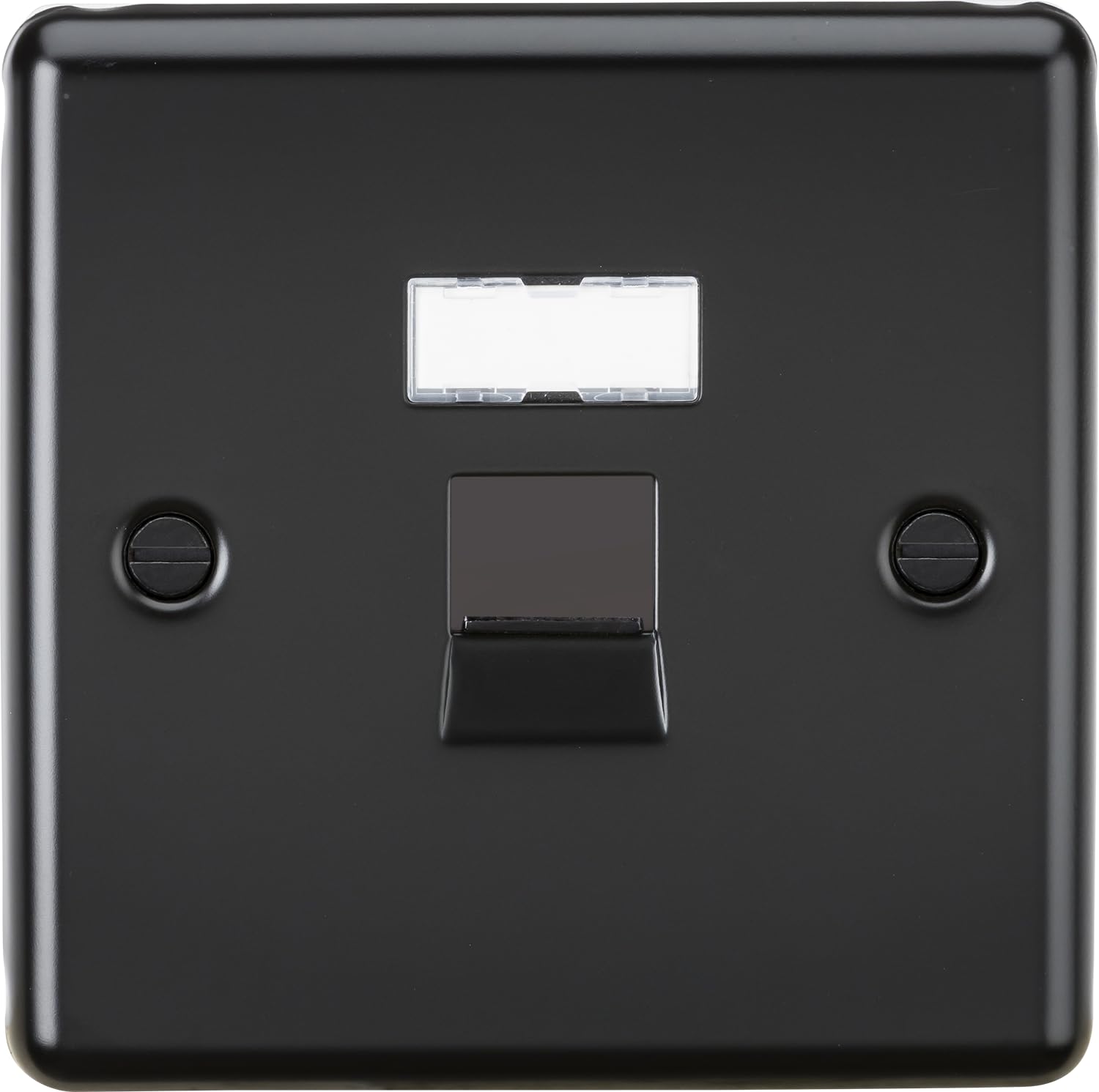 Knightsbridge UTP CAT5e RJ45 Network Outlet - Matt Black — image 1