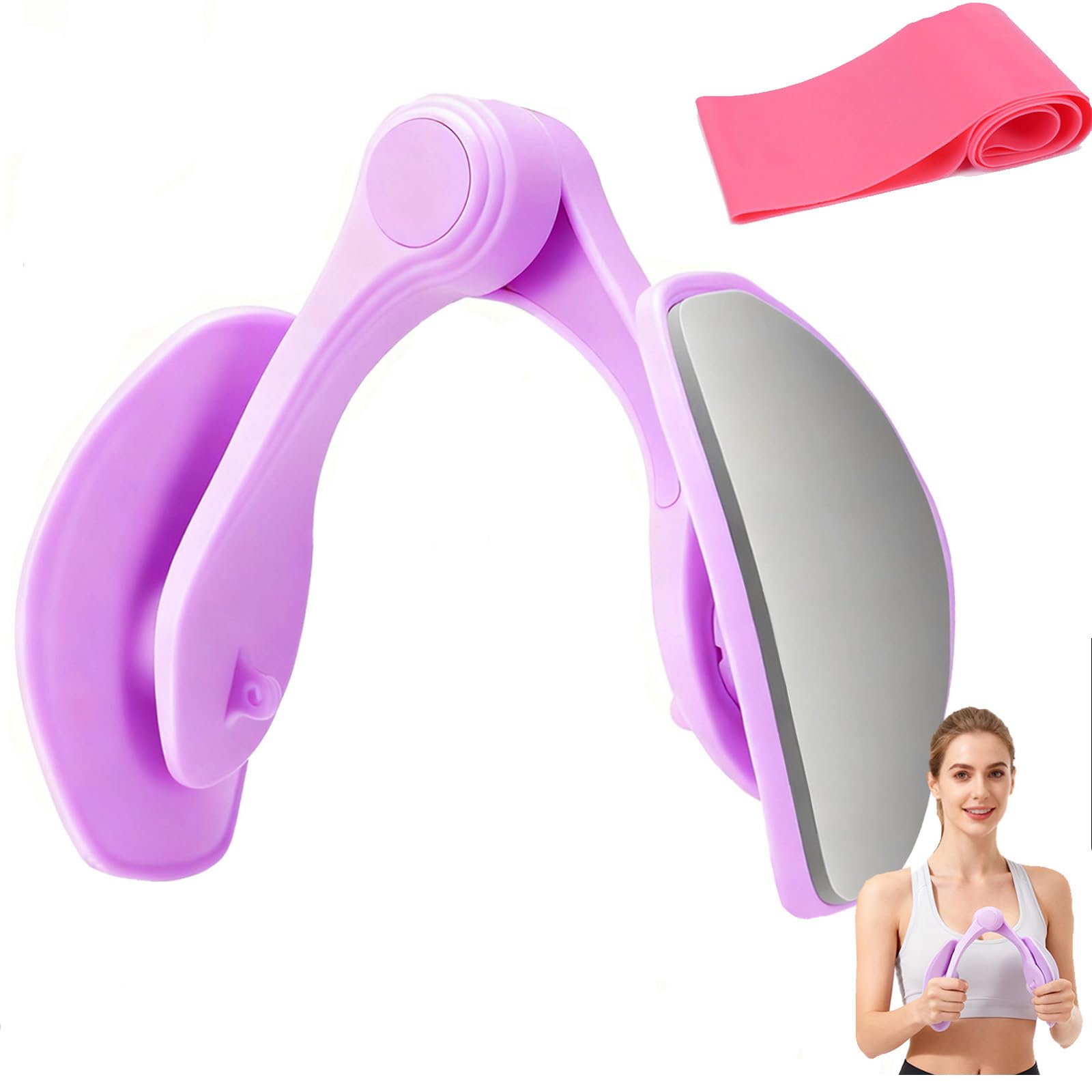 Photo 1 of *pink* MICZG Thigh Master Thigh Exerciser for Women, Inner Thigh Trainer with Enhanced Resistance - Hip, Pelvis & Pelvic Floor Muscle Strengthener, Kegel Exercise Equipment for Women Home Gym